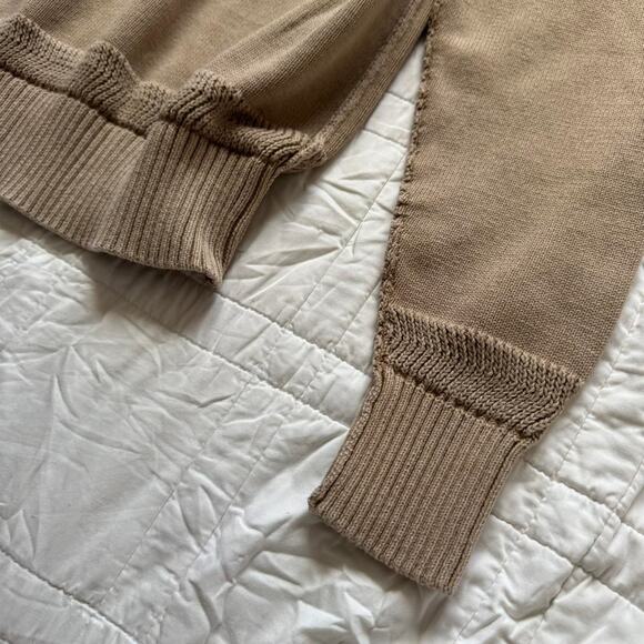 BKE ribbed mock neck sweater sz L quarter button preppy fisherman academia - Picture 7 of 8